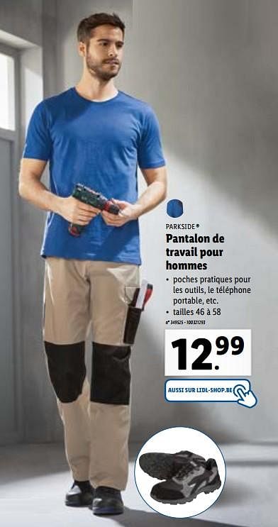 Parkside Pantalon de travail pour hommes En promotion chez Lidl