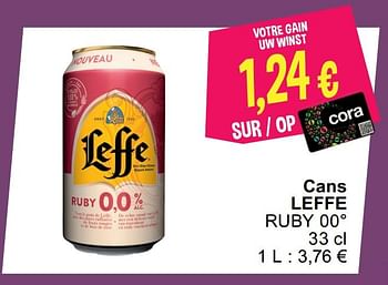 Promotions Cans leffe ruby 00° - Leffe - Valide de 18/05/2021 à 22/05/2021 chez Cora