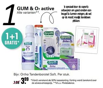 Promoties Gum ortho tandenborstel soft - GUM - Geldig van 15/05/2021 tot 29/05/2021 bij De Online Drogist
