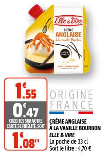 Promotions Crème anglaise à la vanille bourbon elle + vire - Elle & Vire - Valide de 12/05/2021 à 23/05/2021 chez Coccinelle