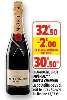 Promoties Champagne brut impérial moet + chandon - Moet & Chandon - Geldig van 12/05/2021 tot 23/05/2021 bij Coccinelle