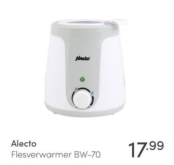 Promotions Alecto flesverwarmer bw-70 - Alecto - Valide de 16/05/2021 à 22/05/2021 chez Baby & Tiener Megastore