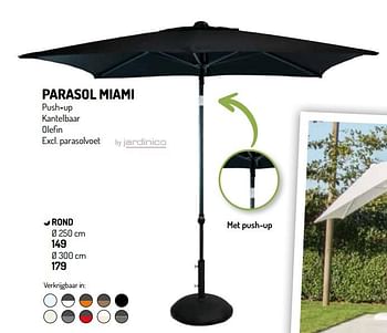 Promoties Parasol miami rond - Jardinico - Geldig van 24/03/2021 tot 03/06/2021 bij Oh'Green