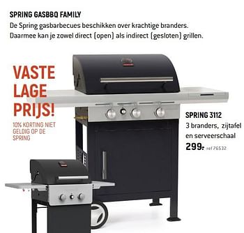 Promoties Barbecook gasbbq family spring 3112 - Barbecook - Geldig van 01/05/2021 tot 31/05/2021 bij Freetime