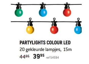 Promoties Partylights colour led - Huismerk - Free Time - Geldig van 01/05/2021 tot 31/05/2021 bij Freetime