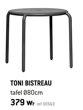 Promoties TONI BISTREAU tafel - Fatboy - Geldig van 01/05/2021 tot 31/05/2021 bij Freetime