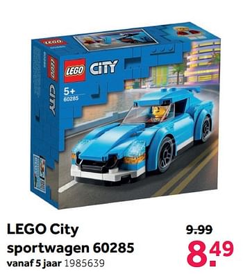 Promoties Lego city sportwagen 60285 - Lego - Geldig van 08/05/2021 tot 30/05/2021 bij Intertoys