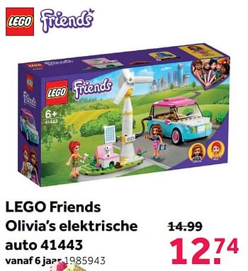 Promoties Lego friends olivia`s elektrische auto 41443 - Lego - Geldig van 08/05/2021 tot 30/05/2021 bij Intertoys