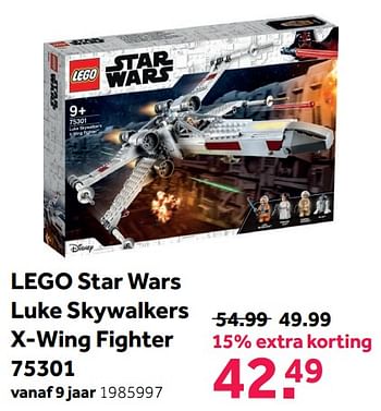 Promoties Lego star wars luke skywalkers x-wing fighter 75301 - Lego - Geldig van 08/05/2021 tot 30/05/2021 bij Intertoys