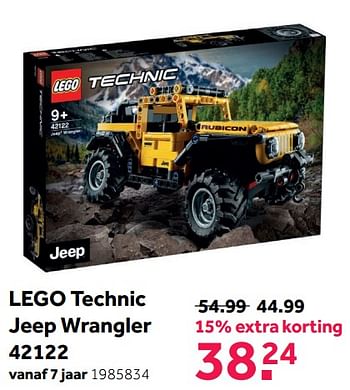 Promoties Lego technic jeep wrangler 42122 - Lego - Geldig van 08/05/2021 tot 30/05/2021 bij Intertoys