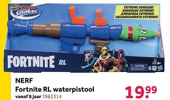 Promoties Nerf fortnite rl waterpistool - Nerf - Geldig van 08/05/2021 tot 30/05/2021 bij Intertoys