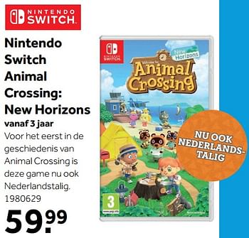 Promoties Nintendo switch animal crossing: new horizons - Nintendo - Geldig van 08/05/2021 tot 30/05/2021 bij Intertoys