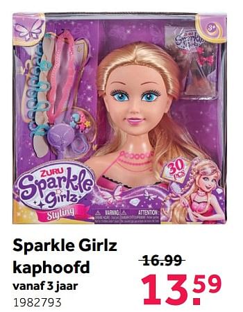 Promoties Sparkle girlz kaphoofd - Zuru - Geldig van 08/05/2021 tot 30/05/2021 bij Intertoys