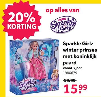 Promoties Sparkle girlz winter prinses met koninklijk paard - Zuru - Geldig van 08/05/2021 tot 30/05/2021 bij Intertoys