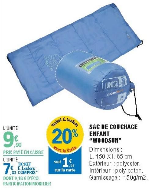 Leclerc sac de outlet couchage