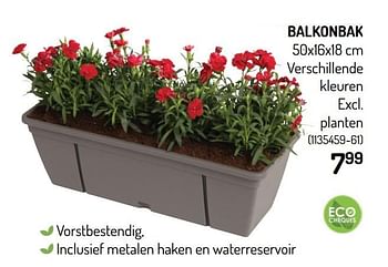 Promoties Balkonbak - Huismerk - Oh'Green - Geldig van 12/05/2021 tot 23/05/2021 bij Oh'Green