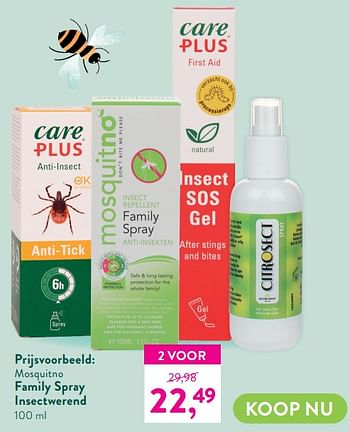 Promoties Mosquitno family spray insectwerend - Mosquitno - Geldig van 17/05/2021 tot 18/06/2021 bij Holland & Barret
