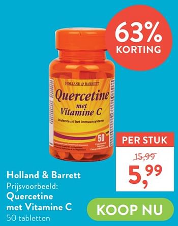 Promoties Quercetine met vitamine c - Huismerk - Holland & Barrett - Geldig van 17/05/2021 tot 18/06/2021 bij Holland & Barret