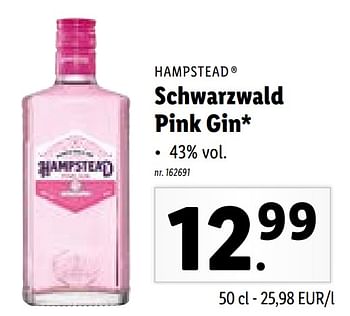 Hampstead Schwarzwald pink gin - Promotie bij Lidl