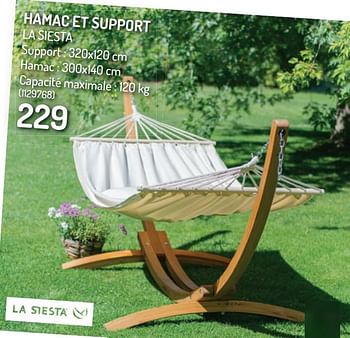Promotions Hamac et support la siesta - La Siesta - Valide de 12/05/2021 à 23/05/2021 chez Oh'Green