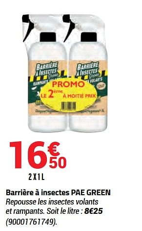 Promotions Barrière à insectes pae green - Produit Maison - Bricorama - Valide de 12/05/2021 à 30/05/2021 chez Bricorama