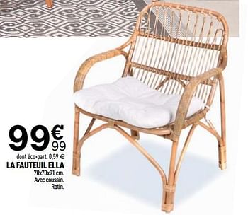Promotions La fauteuil ella - Produit Maison - Centrakor - Valide de 10/05/2021 à 31/05/2021 chez Centrakor