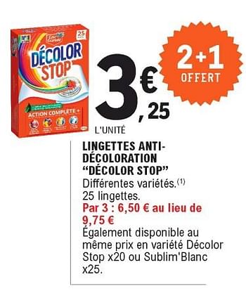Lingette anti-décoloration Décolor Stop x25