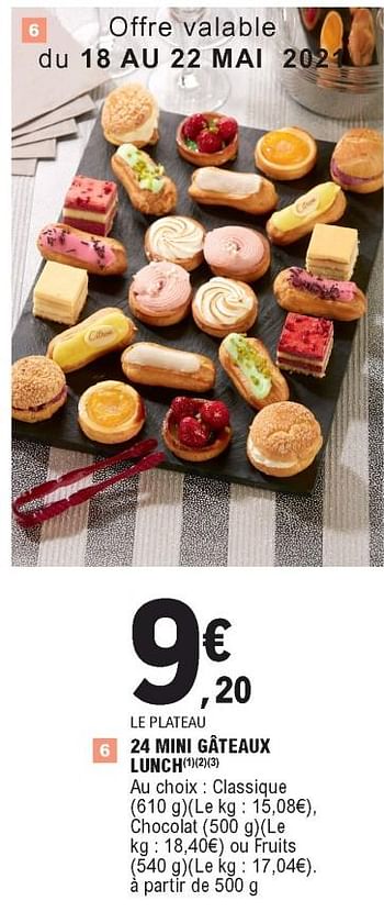 Produit Maison E Leclerc 24 Mini Gateaux Lunch En Promotion Chez E Leclerc