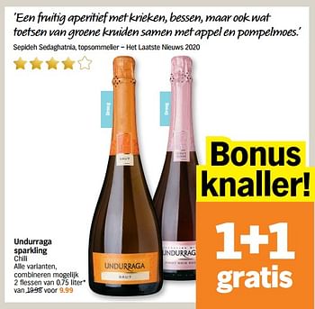 Promoties Undurraga sparkling - Schuimwijnen - Geldig van 17/05/2021 tot 24/05/2021 bij Albert Heijn
