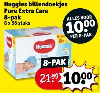 Promoties Huggies billendoekjes pure extra care - Huggies - Geldig van 18/05/2021 tot 30/05/2021 bij Kruidvat