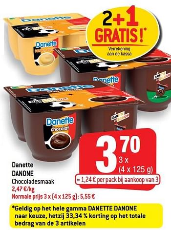 Promoties Danette danone - Danone - Geldig van 19/05/2021 tot 25/05/2021 bij Smatch