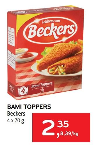 Promotions Bami toppers beckers - Beckers - Valide de 19/05/2021 à 01/06/2021 chez Alvo