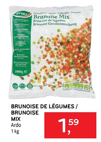 Promotions Brunoise de légumes ardo - Ardo - Valide de 19/05/2021 à 01/06/2021 chez Alvo