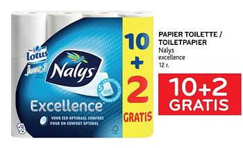 Promotions Papier toilette nalys 10+2 gratis - Nalys - Valide de 19/05/2021 à 01/06/2021 chez Alvo