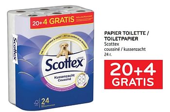 Promotions Papier toilette scottex 20+4 gratis - Scottex - Valide de 19/05/2021 à 01/06/2021 chez Alvo
