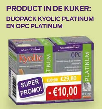 Promoties Duopack kyolic platinum en opc platinum - Mannavital - Geldig van 01/06/2021 tot 01/07/2021 bij Mannavita