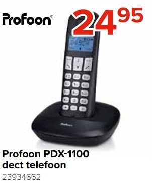 Promoties Profoon pdx-1100 dect telefoon - Profoon - Geldig van 27/05/2021 tot 20/06/2021 bij Euro Shop