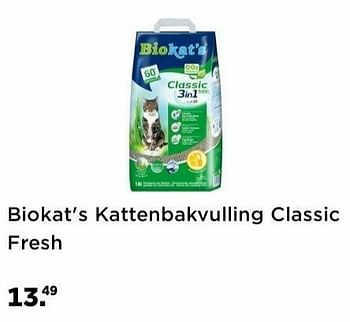 Promoties Biokat`s kattenbakvulling classic fresh - Bio kat`s - Geldig van 16/05/2021 tot 24/05/2021 bij Plein
