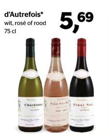Promoties D`autrefois wit rosé of rood - Rode wijnen - Geldig van 20/05/2021 tot 02/06/2021 bij Spar