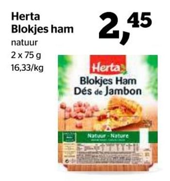Promoties Herta blokjes ham - Herta - Geldig van 20/05/2021 tot 02/06/2021 bij Spar