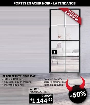 Promotions Black beauty noir mat - Produit maison - Zelfbouwmarkt - Valide de 25/05/2021 à 21/06/2021 chez Zelfbouwmarkt