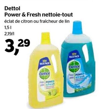 Promotions Dettol power + fresh nettoie-tout - Dettol - Valide de 20/05/2021 à 02/06/2021 chez Spar