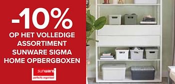 Promoties -10% op het volledige assortiment sunware sigma home opbergboxen - Sunware - Geldig van 27/05/2021 tot 20/06/2021 bij Euro Shop
