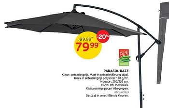 Promoties Parasol daze - Central Park - Geldig van 26/05/2021 tot 14/06/2021 bij Brico