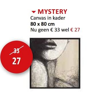 Promotions Mystery canvas in kader - Produit maison - Weba - Valide de 26/05/2021 à 24/06/2021 chez Weba