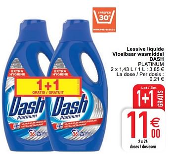 Dash Lessive liquide vloeibaar wasmiddel dash platinum - En