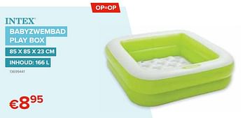 Promoties Babyzwembad play box - Intex - Geldig van 20/05/2021 tot 31/08/2021 bij Euro Shop