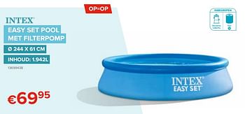 Promoties Easy set pool met filterpomp - Intex - Geldig van 20/05/2021 tot 31/08/2021 bij Euro Shop