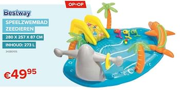 Promoties Speelzwembad zeedieren - BestWay - Geldig van 20/05/2021 tot 31/08/2021 bij Euro Shop