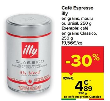 Livraison à domicile Illy Café en grains classico, 250g